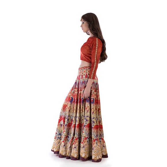 crop top anarkali dress